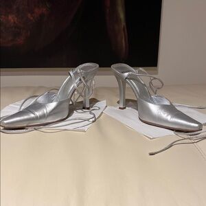 Chic Silver Strappy Heels for Women